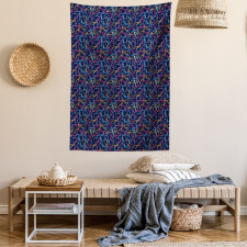 Vibrant Color Outlines Tapestry