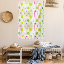 Doodle Stripes Dots Tapestry