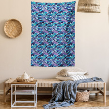 Waves of the Sea Lotus Tapestry