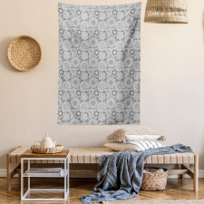 Hand Drawn Lines Curves Tapestry