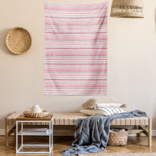 Hearts Dots Stripes Tapestry