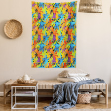 Color Splashes Funky Tapestry