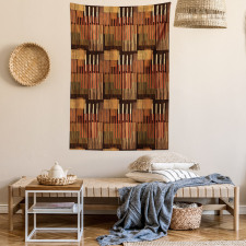 Geometric Stripes Design Tapestry