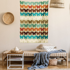 Retro Silhouettes Tapestry