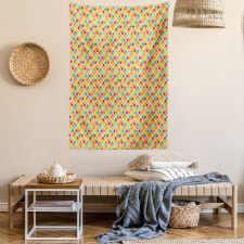 Checkered Colorful Tile Tapestry