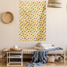 Blooming Doodle Petals Tapestry