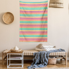 Stripy Vivid Waves Tapestry