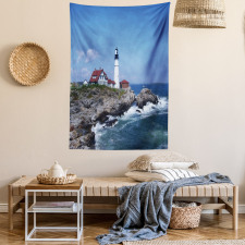 Lighthouse House on Rock Tapestry