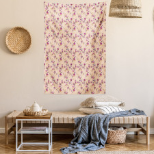 Delicate Exotic Flowers Tapestry