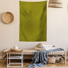Bumble Bee Honeycomb Ogee Tapestry