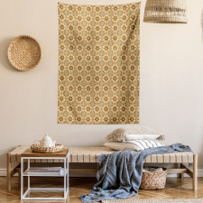 Oriental Geometric Flower Tapestry