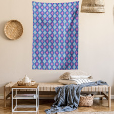 Tribal Abstract Ogee Shapes Tapestry