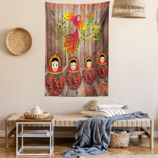 Folkloric Russian Dolls Tapestry