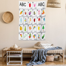 Squares with Letters Kids Tapestry