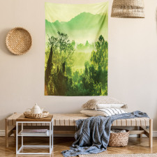 Monochrome Nature Scene Tapestry