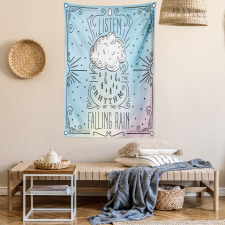 Listen Falling Rain Rhyme Tapestry