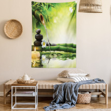 Meditation Stones Bamboo Tapestry