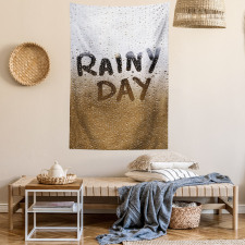 Blurred Rain Drops Photo Tapestry