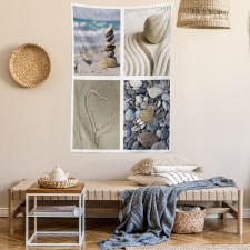 Sand and Pebbles Collage Tapestry