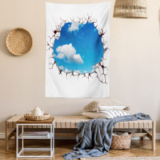 Clouds Scene from Crack Modern Tapestry