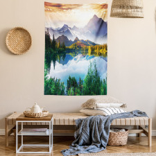 Winter Mountains Morning Tapestry