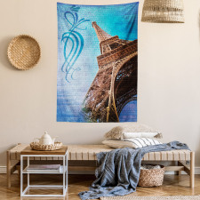 Tilt Shot Eiffel Tower Travel Tapestry