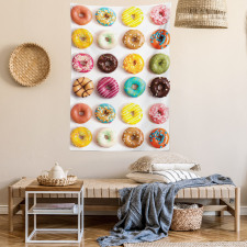 Tasty Colorful Donuts Tapestry