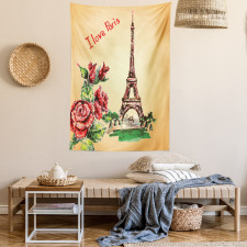 Love in Paris Eiffel Tapestry