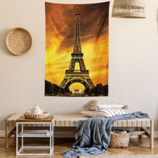 Paris Love Sunrise Tapestry