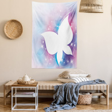 White Floral Tapestry