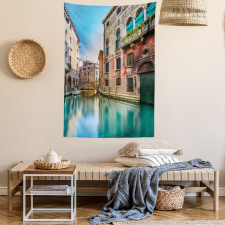 Italy City Water Canal Tapestry