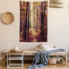 Misty Weather Forest Tapestry