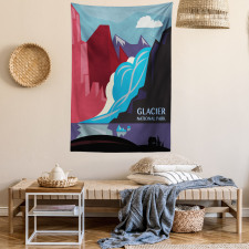 Abstract Mountains and River Tapestry