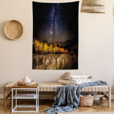 Milky Way Aspens and Tetons Tapestry