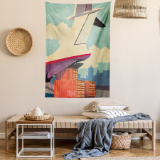 Vintage Air Cargo Plane Tapestry