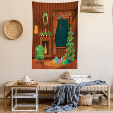 Cartoon Christmas Room Tapestry