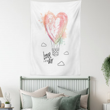 Heart Balloon Love Phrase Tapestry