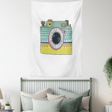 Nostalgic Photo Camera Tapestry