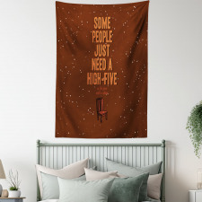 Funny High 5 in Face Words Tapestry