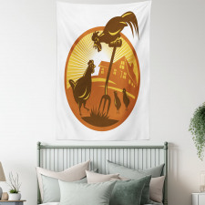 Retro Countryside Tapestry