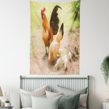 Chicken Family Photo Tapestry