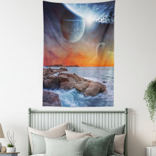 Planet Landscape View Tapestry