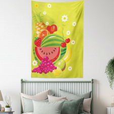 Cartoon Natural Food Daisies Tapestry