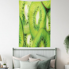 Macro Exotic Fruits Slices Tapestry