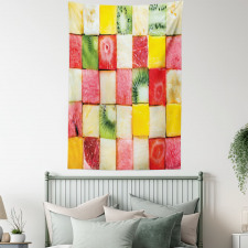 Square Slices of Fresh Food Tapestry