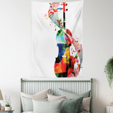 Cheerful String Instrument Tapestry