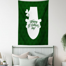Leprechaun Hat and Clover Tapestry