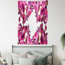 Fresh Spring Orchids Art Tapestry