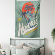 Surfing Club Logo Artwork Tapestry