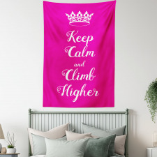 Climb Higher Queen Crown Tapestry